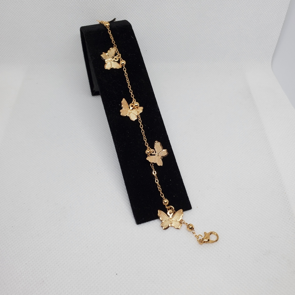 Gold Butterfly Lightweight Anklet